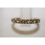 A 9ct gold 1/2 eternity ring size N 1/2