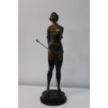 A quality hollow cast bronze in the style of Bruno Zach 'The Riding Crop'