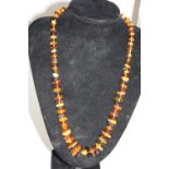 A mixed amber necklace