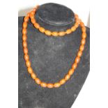 A amber & bakelite necklace