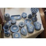 A large collection of Wedgewood jasper ware