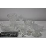 A job lot of assorted glass ware