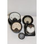 Six assorted industrial gauges