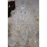 A job lot of assorted cut glass crystal & other Collection Only