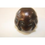 A four faces of Budha bronze figure. 6cm