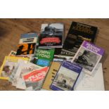 A qty of steam train related books