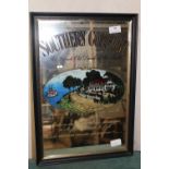 A Southern Comfort advertising mirror 35x50cm