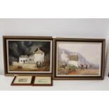 A pair of oil on canvas pictures by Cornish artist Jack R Mould (48x40) & others