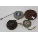 Four vintage assorted measuring tapes - Chesterman, Dean Bedington, Rabone Chesterman