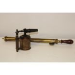 A vintage brass blow lamp & garden sprayer