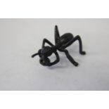 A bronze ant incense holder. 5cm