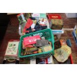 A very large collection of vintage tins & other Collection Only