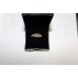A 9ct gold filigree ring size M 1/2