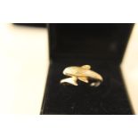 A 9ct gold hallmarked dolphin ring 2.2 grams