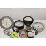 A job lot of assorted industrial gauges