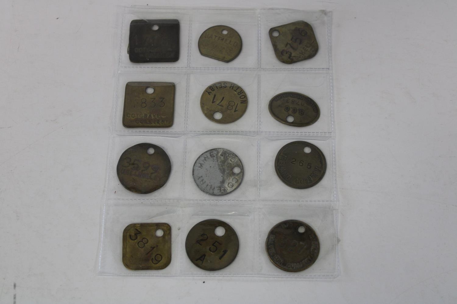 Twelve assorted colliery mining pit checks