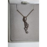 A 925 silver pendant & chain