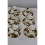 Six Royal Albert OCR tea cups, saucers & sandwich plates 18 pieces total