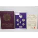 A solid Sterling silver 1973 commemorative coin set by Pobjoy Mint