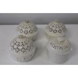 Four pieces of collectable Leeds Creamware