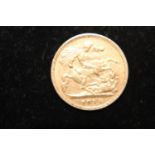 A Victorian 1894 22ct gold half sovereign 4.0 grams