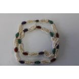 A semi precious stone necklace