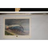 A limited edition print of the Mallard signed by the artist & designer of the carriages & wagons