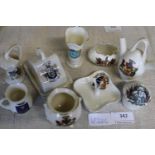 Eight pieces of collectable commemorative/crested ware ware