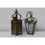 Two vintage lantern style lamps