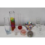 A selection of assorted glass ware etc