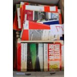 A box full of vintage football programmes from the 1960's & 70's