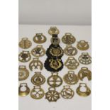 A selection of antique horse brasses