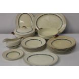 An Art Deco period part dinner service by Furnivals approx 19 pieces in total