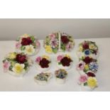 Ten Royal Doulton ceramic posies