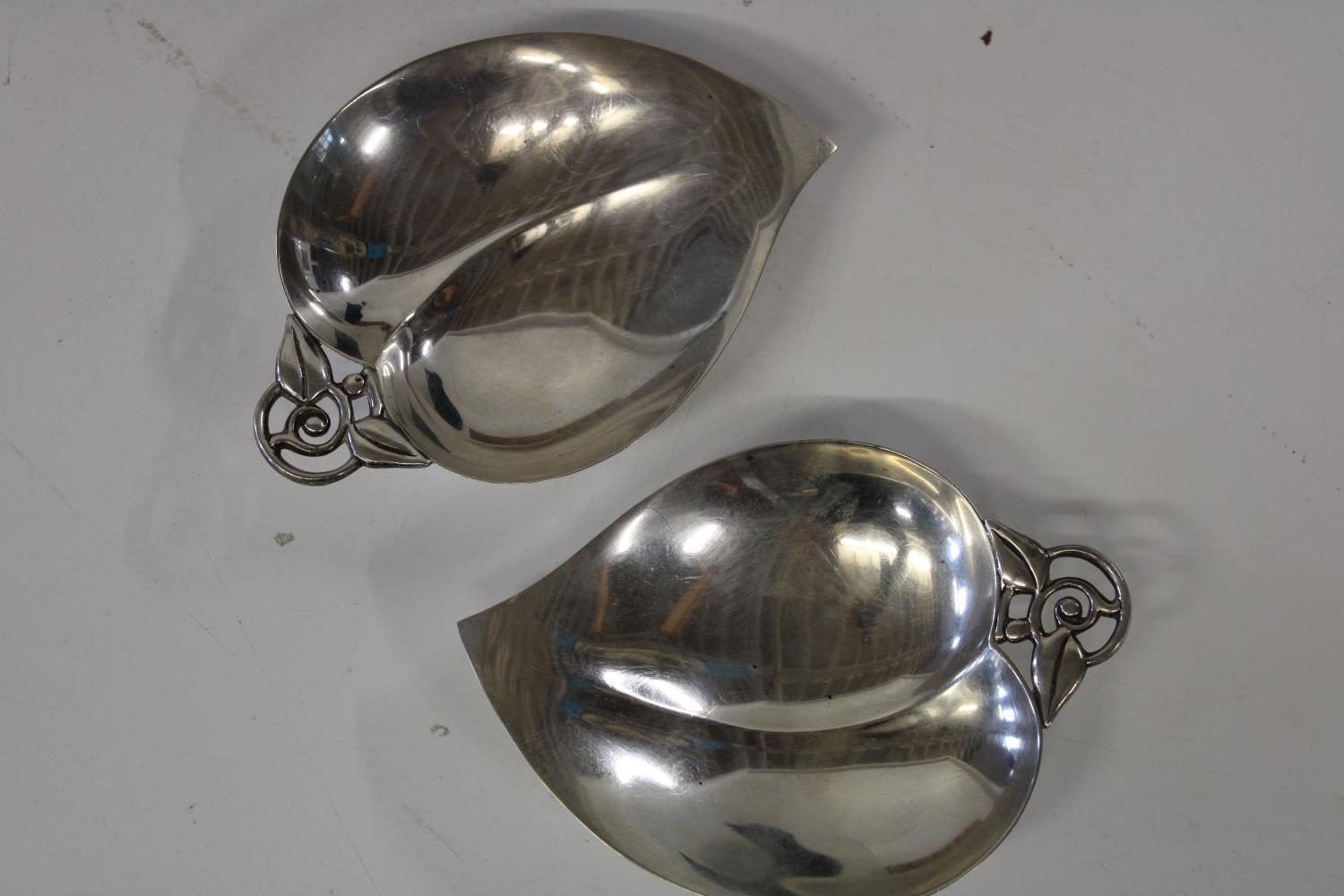 A large pair of vintage Sterling silver nut dishes produced for Tiffany & Co