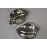 A large pair of vintage Sterling silver nut dishes produced for Tiffany & Co