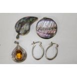 A selection of Sterling silver & 925 brooches
