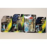 Four boxed vintage Star Wars figures