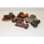 A job lot of vintage car models