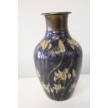 A cloisonne style vintage vase h21cm