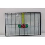 A pair of stained glass double glazed window panels 73x48x3cm Collection Only