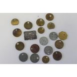 Nineteen assorted colliery mining pit tokens