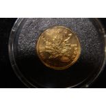 A 24ct gold Canadian dollar 2000 proof coin 1.6 grams