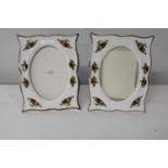 Two large Royal Albert OCR photo frames