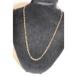An unusual 9ct gold ships anchor style chain