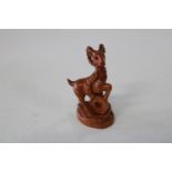 A Chinese box wood netsuke