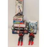 A selection of vintage games & figures etc