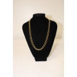 A heavy 9ct gold rope link chain 60.7 grams total length 52cm