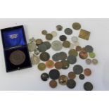A good selection of assorted tokens etc