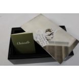 A Chrisofle Vertigo trinket box with a silver plated lid - Andre Putman 8x10cm